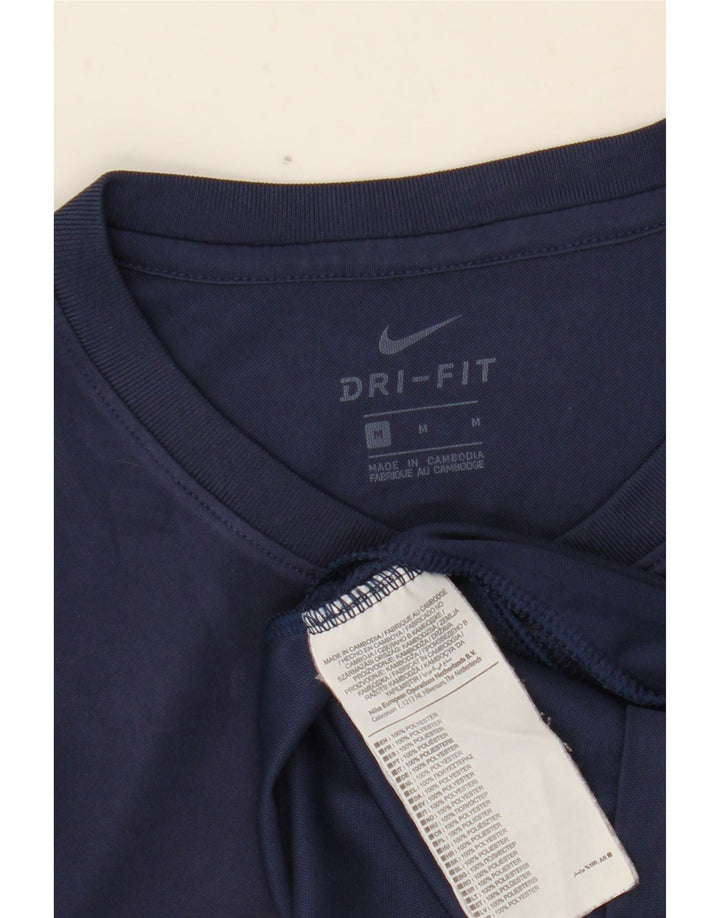 NIKE Herren Dri Fit T-Shirt Top Medium Marineblau Polyester