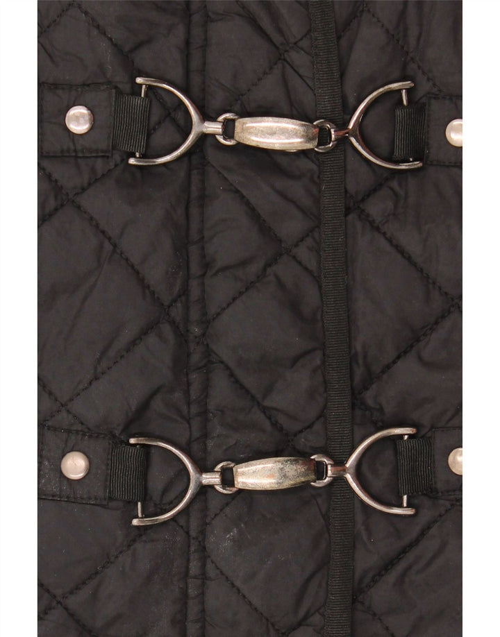 Laura Ashley Damen Steppjacke UK 14 Large Schwarz Polyamid