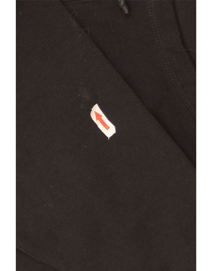 Champion Damen-Pullover mit übergroßem Crop-Grafik-Kapuzenpullover, Gr. 10, Größe S, Schwarz