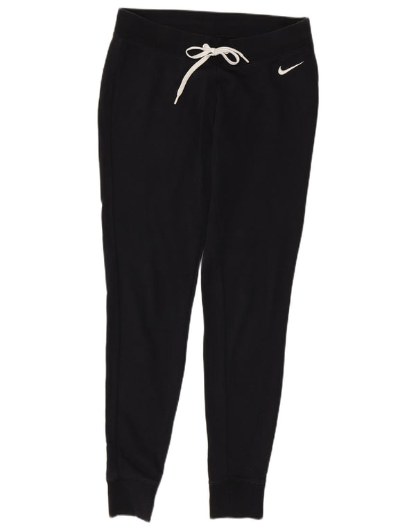 Nike Damen Trainingshose Jogger UK 12 Mittelschwarze Baumwolle