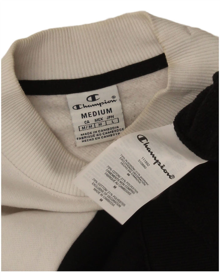 Champion Damen-Sweatshirt mit Grafik, UK 14, Mittelschwarz, Farbblock