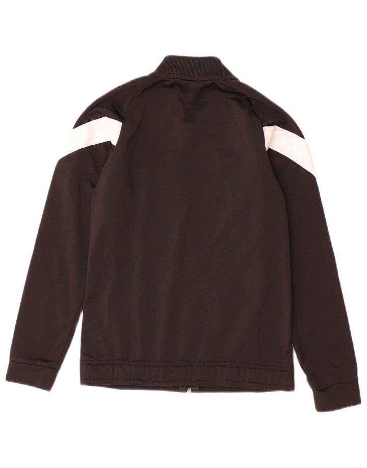 PUMA Jungen-Trainingsanzug-Top-Jacke, 9–10 Jahre, schwarzes Farbblock-Polyester