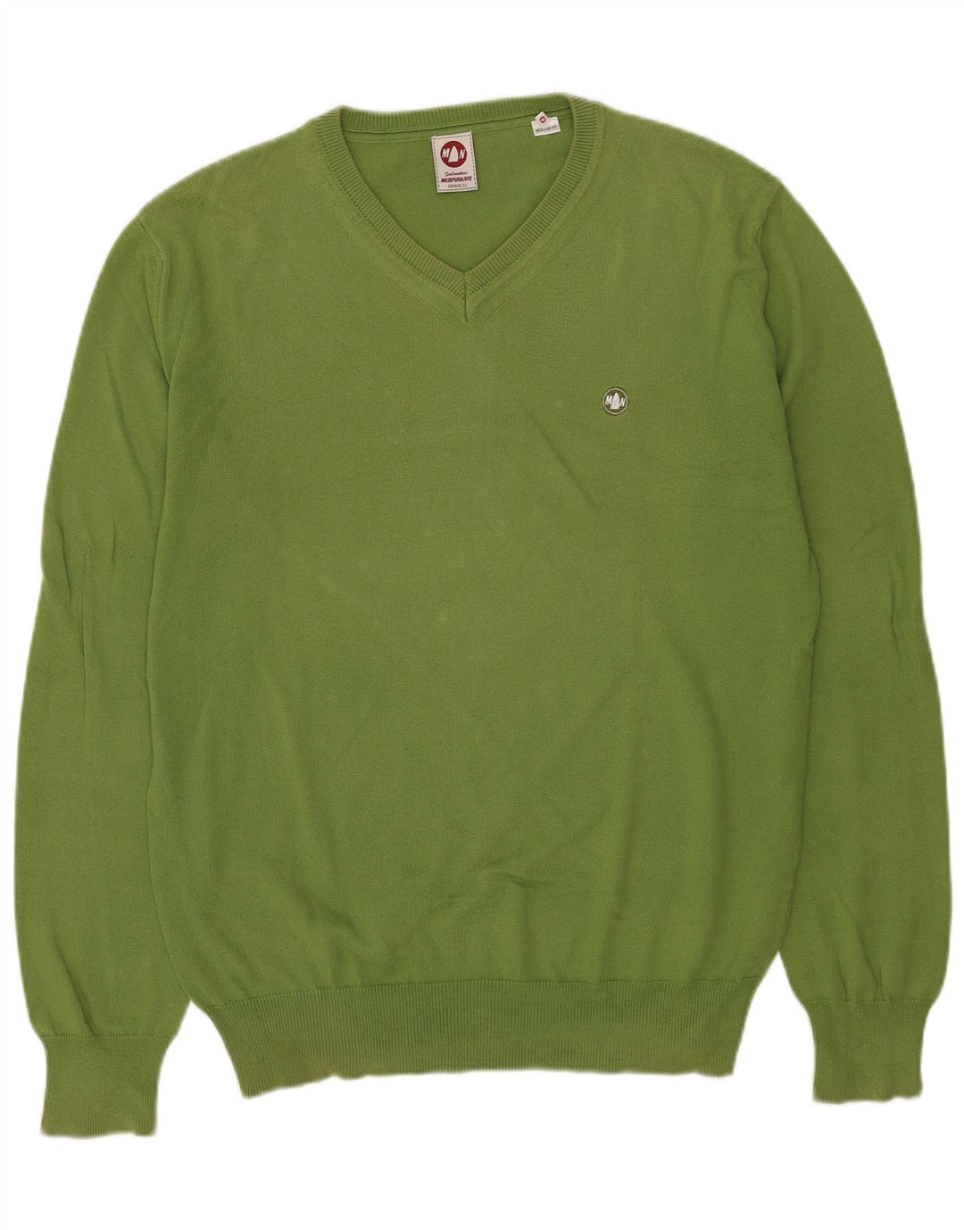 Murphy & Nye Herren Sailmakers Regular Fit V-Ausschnitt Pullover Pullover XL Grün