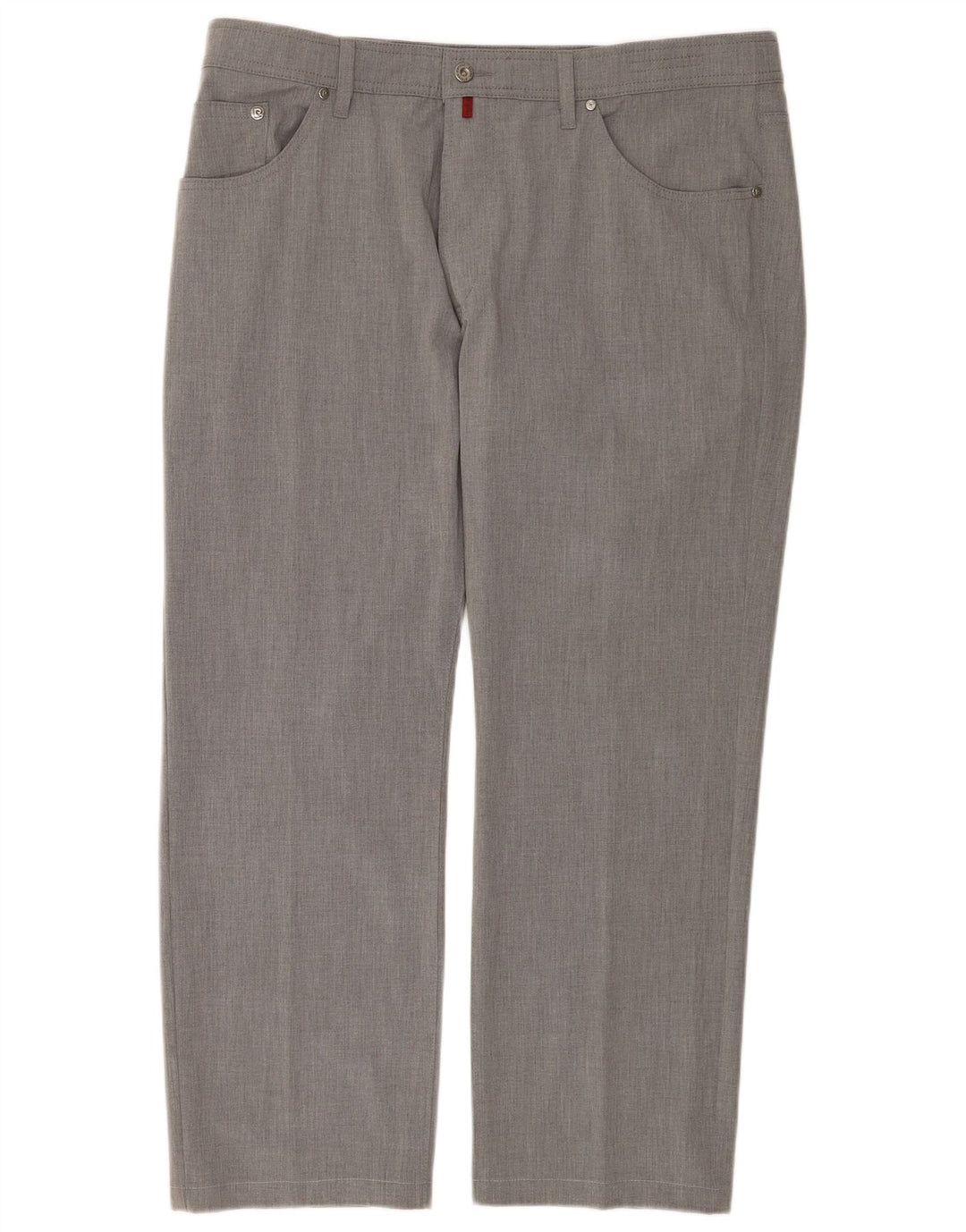 Pierre Cardin Herren gerade Freizeithose W40 L30 Grau Polyester