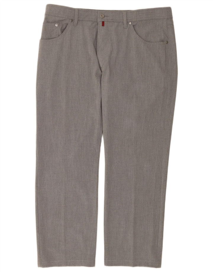 Pierre Cardin Herren gerade Freizeithose W40 L30 Grau Polyester