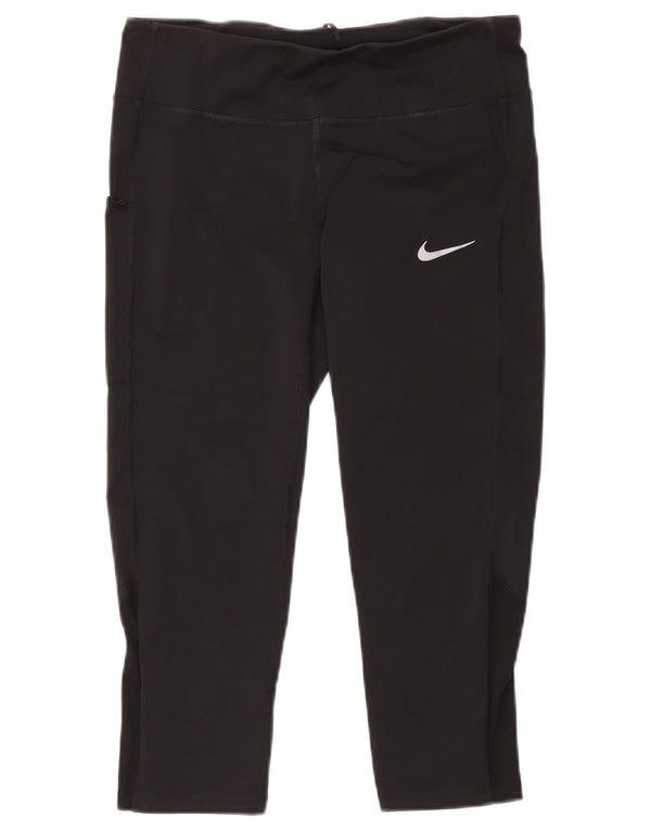 Nike Damen Capri-Leggings UK 14 Medium Schwarz