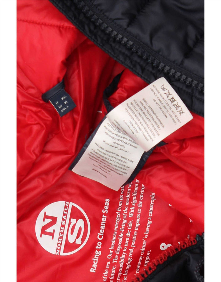 North Sails Herren-Jacke mit Kapuze, gepolstert, UK 42, XL, Marineblau, Polyester
