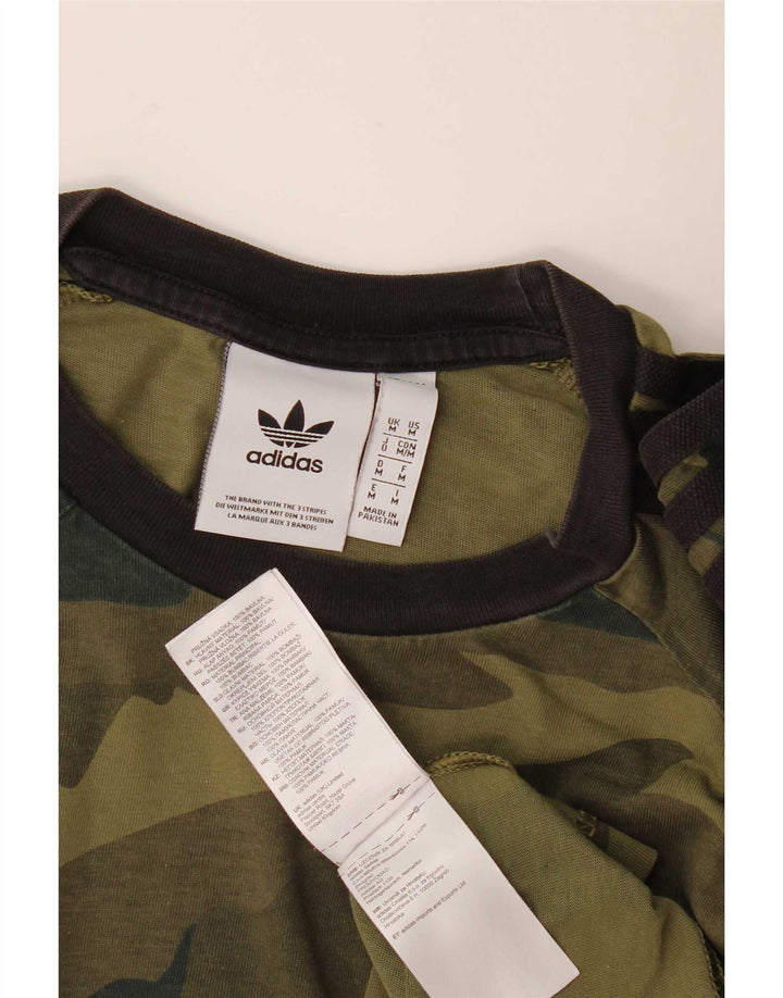 Adidas Herren T-Shirt Top Medium Khaki Camouflage Baumwolle