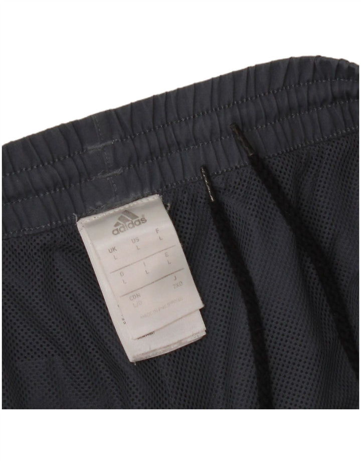 ADIDAS Herren-Trainingsanzug mit Grafik, Jogginghose, groß, grau, Polyester