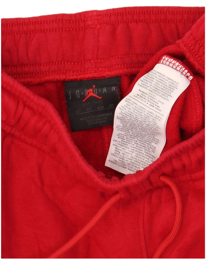 JORDAN Damen Trainingshose Jogger UK 6 XS Rote Baumwolle