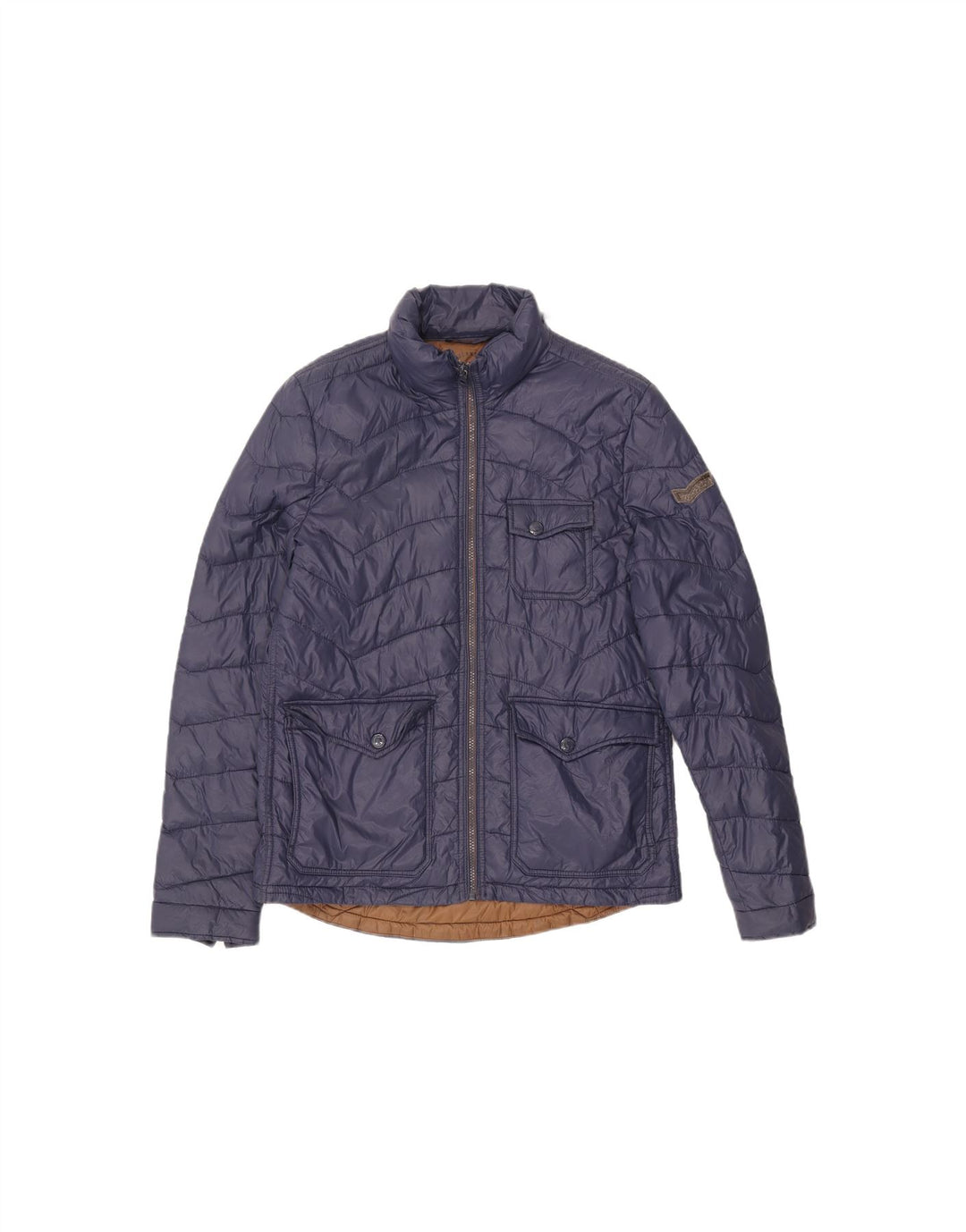 GAS Mens Padded Jacket UK 38 Medium Navy Blue Polyamide