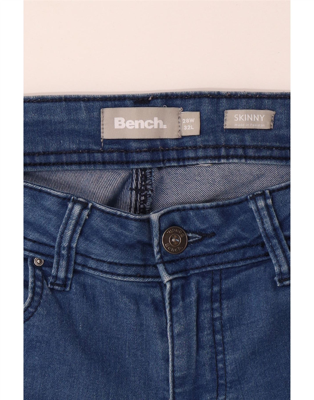 BENCH Damen Skinny Jeans W28 L29 Blau