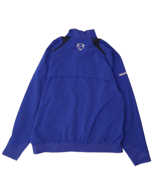 Nike Herren Manchester United Trainingsanzug Top Jacke UK 42/44 Large Blau Sport