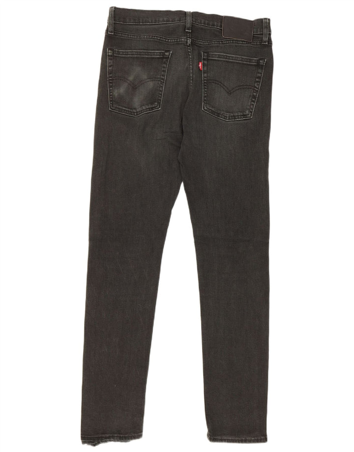 Levi's Herren Slim Jeans W32 L32 Schwarze Baumwolle