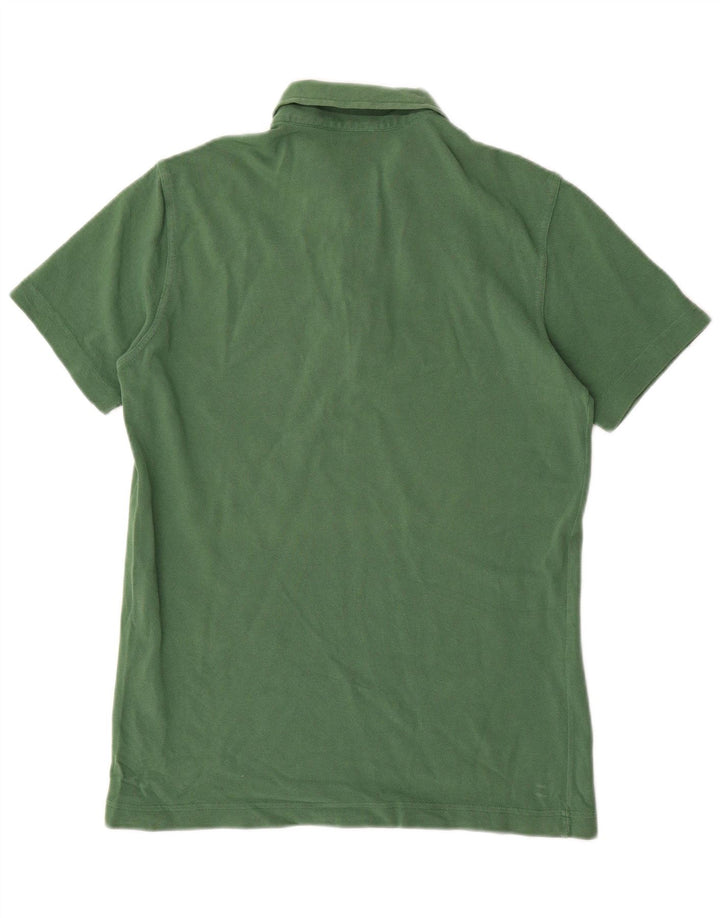 Benetton Herren-Poloshirt aus mittelgrüner Baumwolle