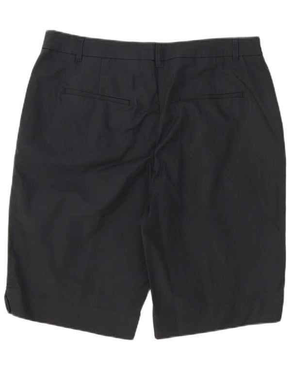 Marks & Spencer Damen Chinoshorts UK 14 Large W34 Schwarze Baumwolle