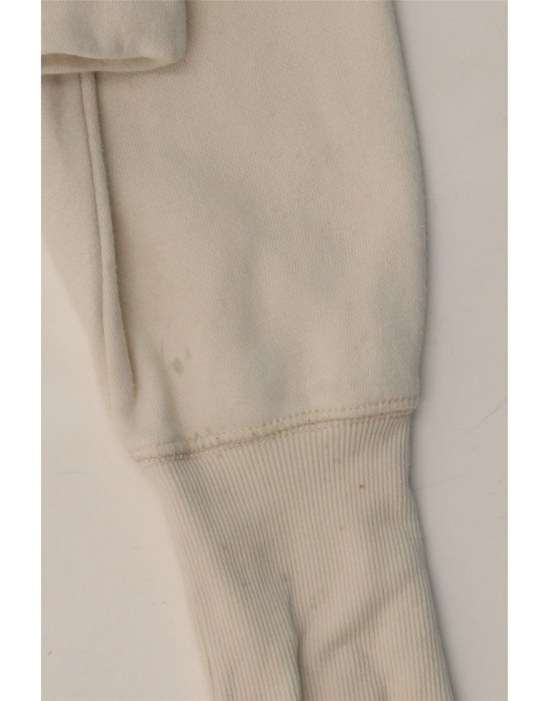 CHAMPION Womens Oversized Crop Sweatshirt Jumper UK 10 Small Off White Vintage Champion and Second-Hand Champion from Messina Hembry 