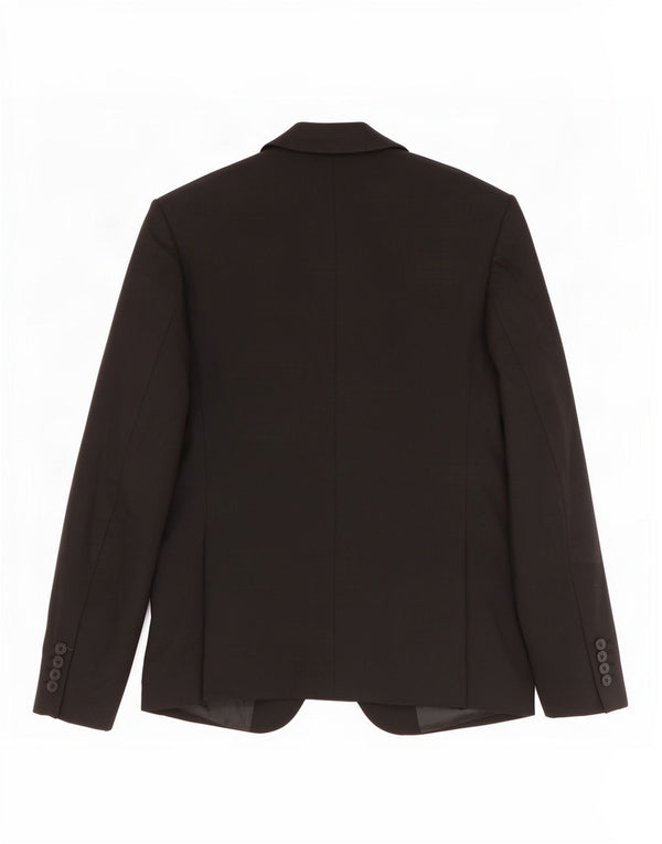 Zara Herren-Blazerjacke mit 2 Knöpfen, EU 48, mittelschwarzes Polyester