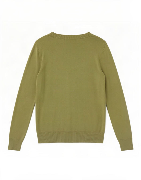 Marks & Spencer Damen-Pullover mit U-Boot-Ausschnitt, Gr. 6, XS, Grün, Acryl