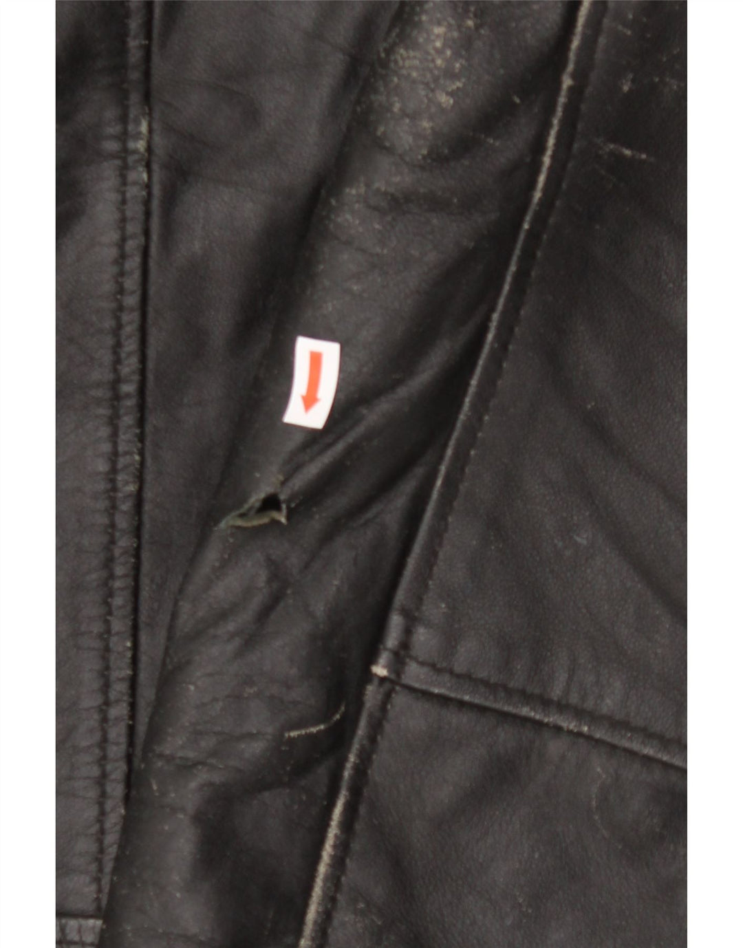 VINTAGE Mens Leather Jacket IT 50 Large Black Leather Vintage Vintage and Second-Hand Vintage from Messina Hembry 
