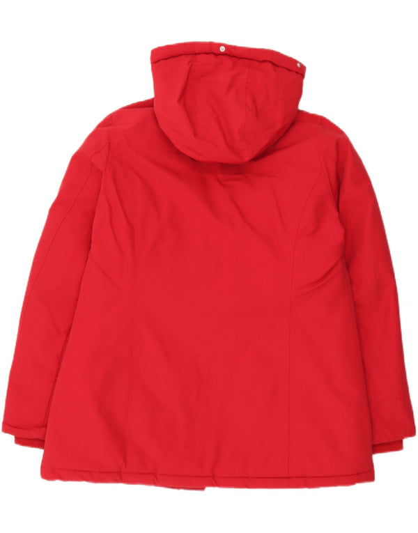 Champion Womens Hooded Loose Fit Wattierte Jacke UK 10 Small Rot
