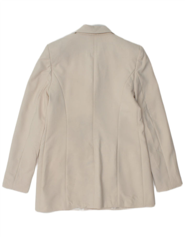 Zweireihiger Blazer für Damen von Zara, Gr. 10, Größe S, Weiß, Polyester