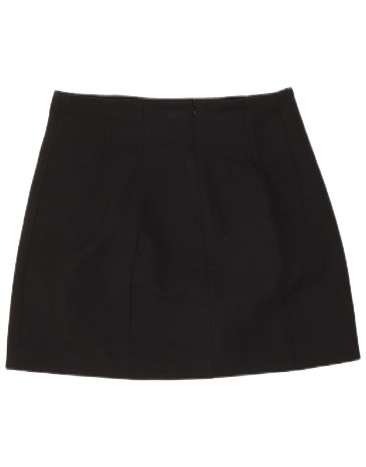Zara Damen Minirock Small W26 Schwarz Polyester