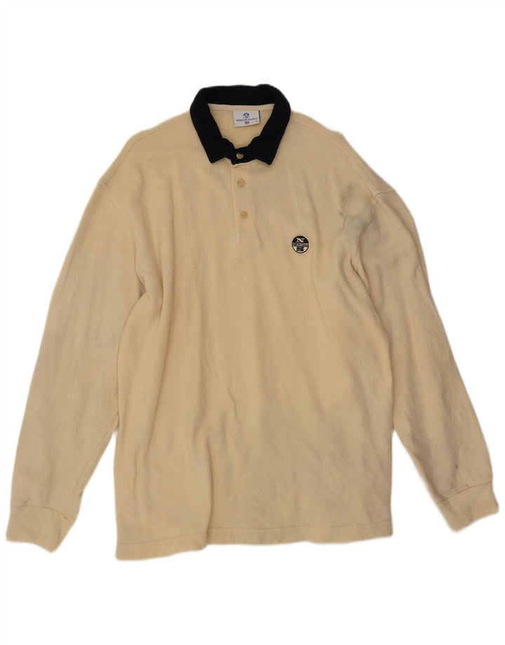 North Sails Herren-Pullover mit Rollkragen, groß, beige, Colourblock-Wolle