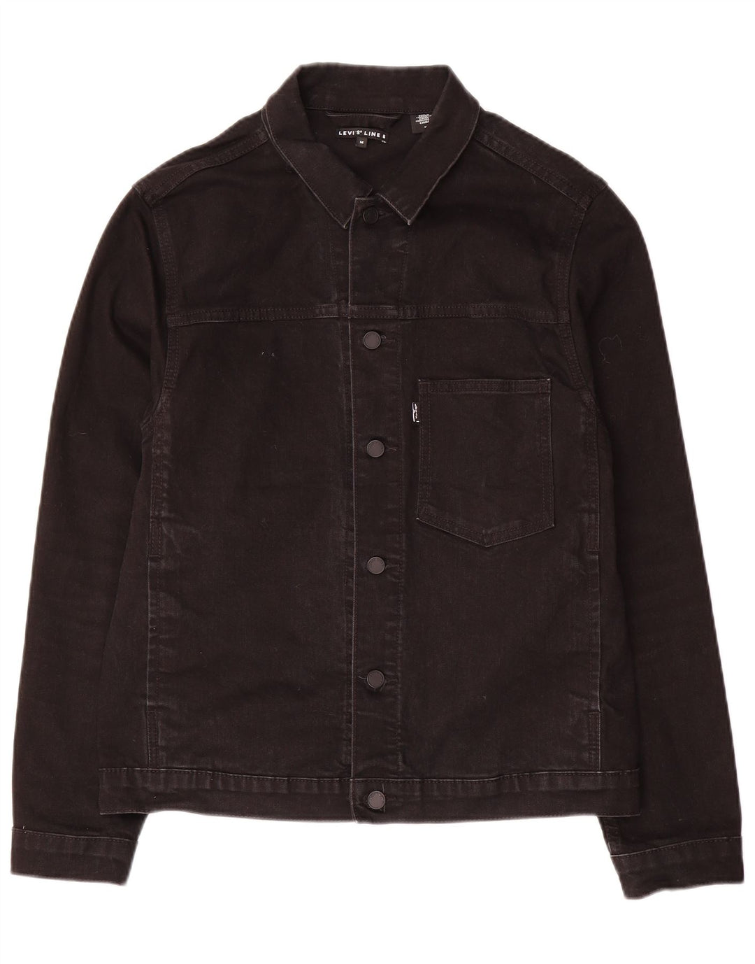 Levi's Line 8 Herren-Jeansjacke, mittelschwarz, Baumwolle, klassisch