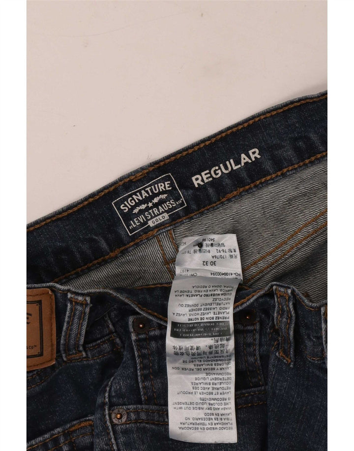 Levi's Herren Signature Regular Straight Jeans W30 L32 Blaue Baumwolle