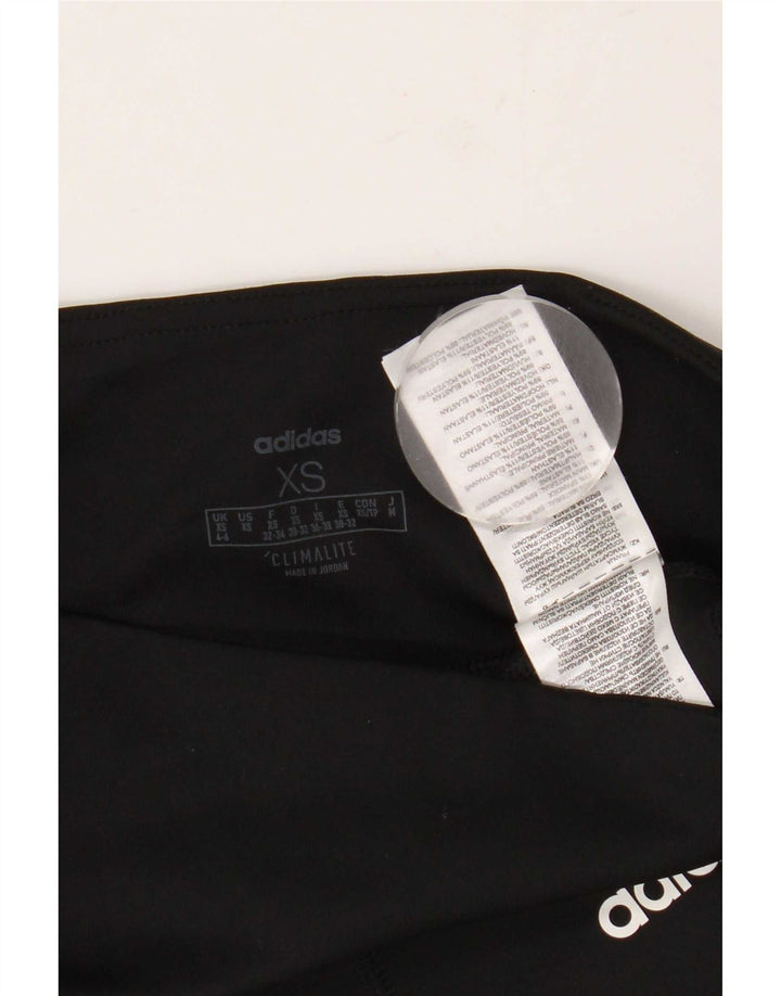 Adidas Damen Climalite Leggings UK 4/6 XS Schwarz Polyester