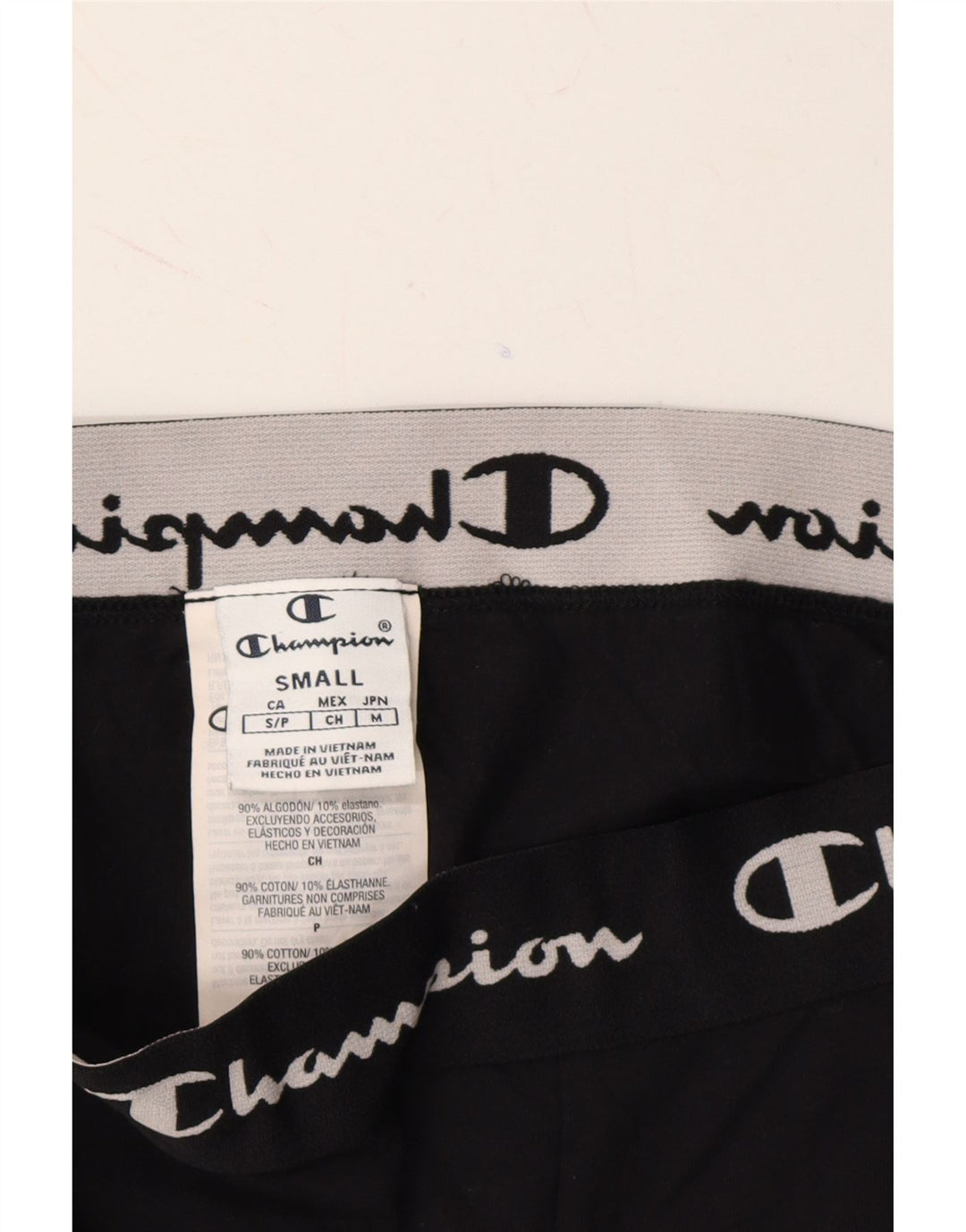 CHAMPION Womens Graphic Leggings UK 8 Small  Black Cotton Vintage Champion and Second-Hand Champion from Messina Hembry 