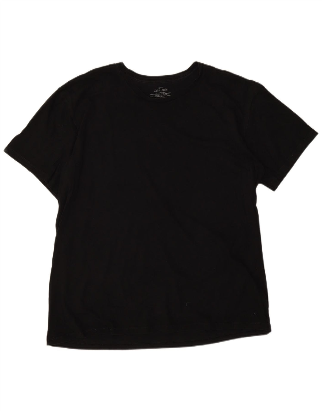 CALVIN KLEIN Herren T-Shirt Top XL Schwarz Baumwolle