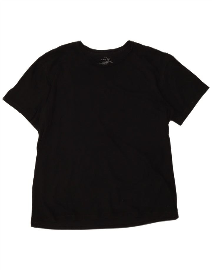 CALVIN KLEIN Herren T-Shirt Top XL Schwarz Baumwolle