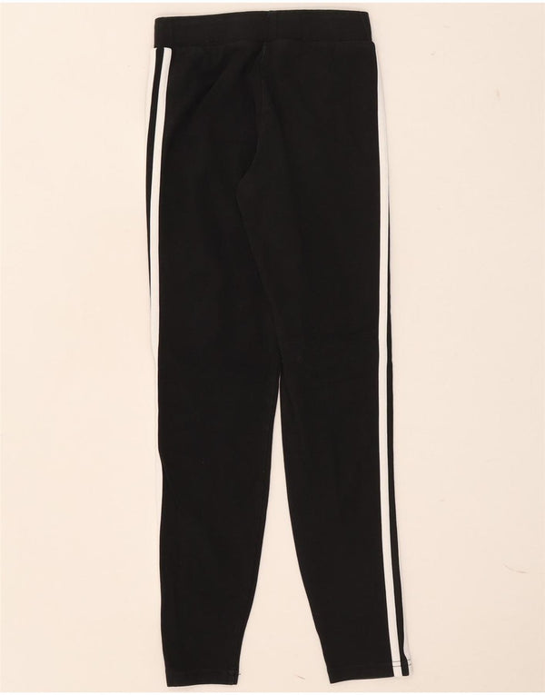 Adidas Mädchen-Leggings, 11–12 Jahre, schwarze Baumwolle