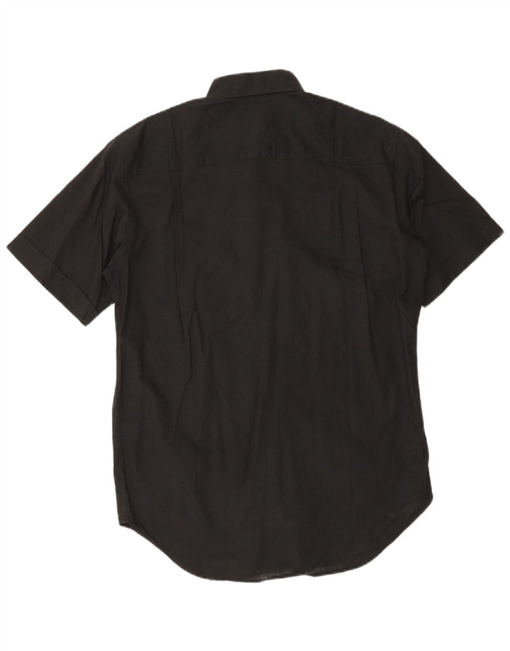 Trussardi Herren Kurzarmhemd Größe 40 151/2 Medium Schwarz