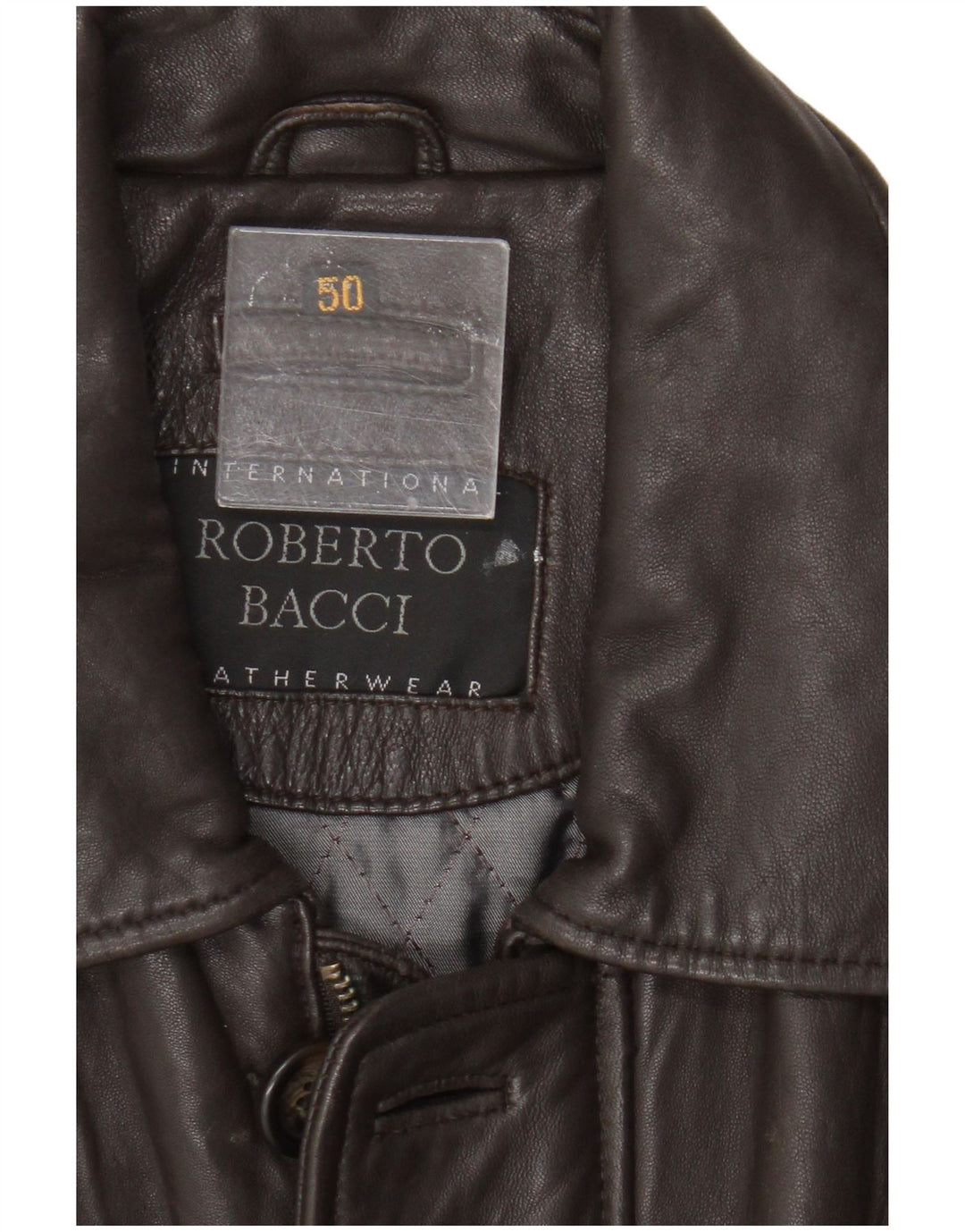 Vintage Herren Lederjacke IT 50 Großes braunes Leder