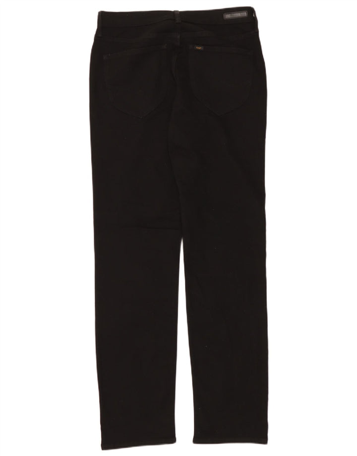 Lee Damen Marion Straight Jeans W34 L33 Schwarze Baumwolle