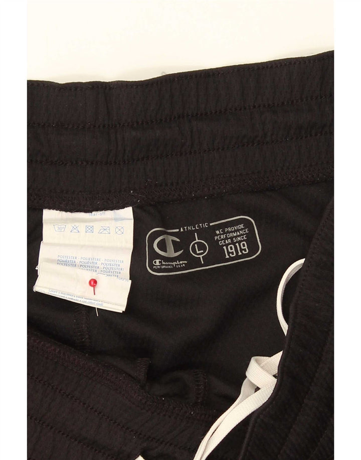Champion Herren-Sportshorts mit Grafik, groß, schwarzes Farbblock-Polyester