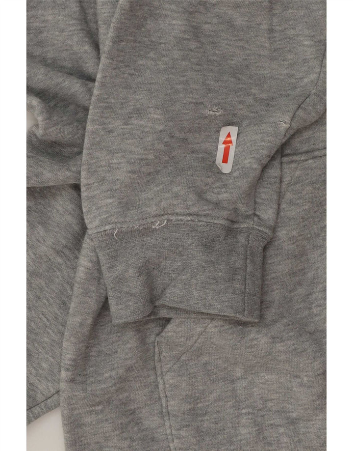Nike Damen Kapuzenpullover UK 14 Mittelgraue Baumwolle