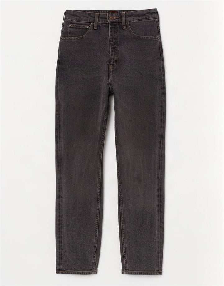 Lee Damen Stella Tapered Jeans W27 L27 Graue Baumwolle