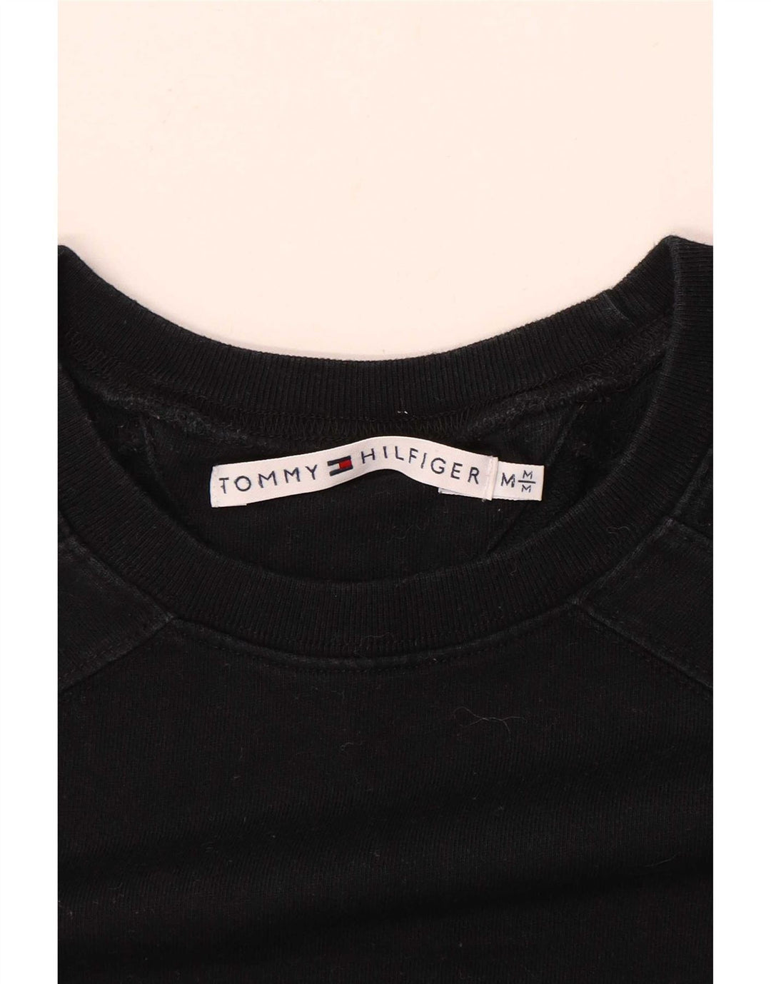 Tommy Hilfiger Damen Sweatshirt-Pullover UK 12 Medium Schwarz