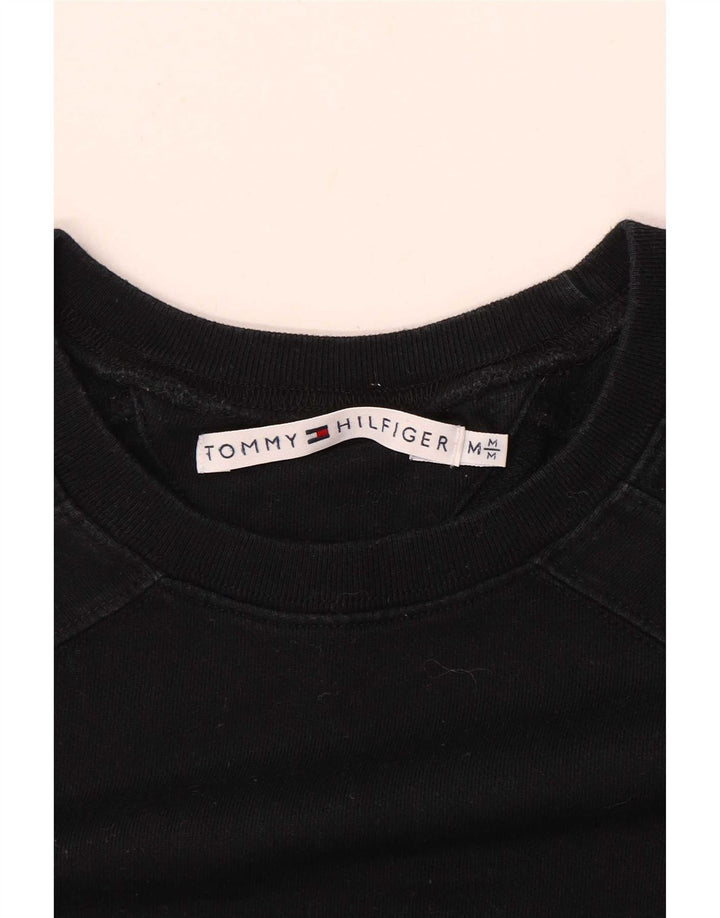 Tommy Hilfiger Damen Sweatshirt-Pullover UK 12 Medium Schwarz