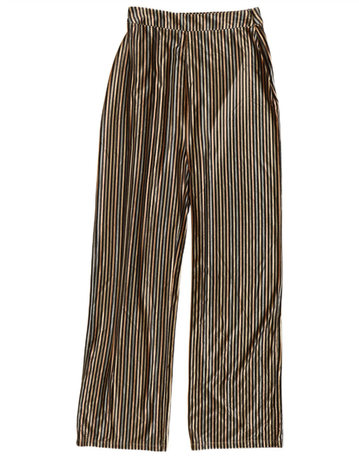 Zara Damen-Hose mit hoher Taille, mittelgroß, W28, L32, mehrfarbig gestreift