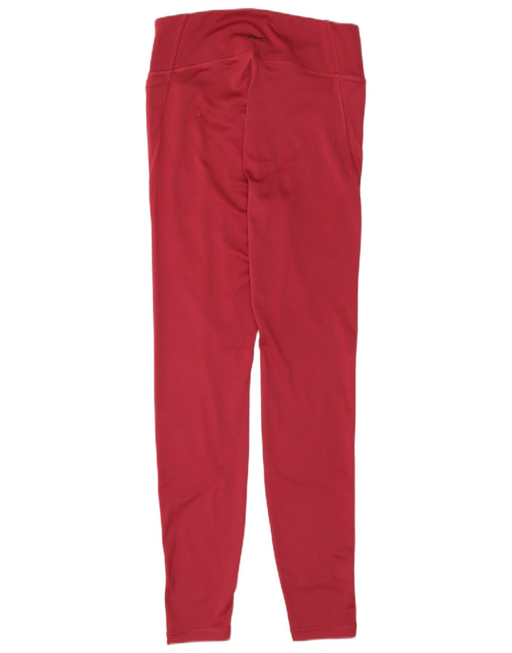 REEBOK Womens Leggings UK 12/14 Medium  Burgundy Polyester