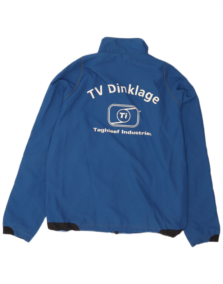 Hummel Herren-Trainingsanzugoberteil mit Grafik, Mittelblaues Farbblock-Polyester