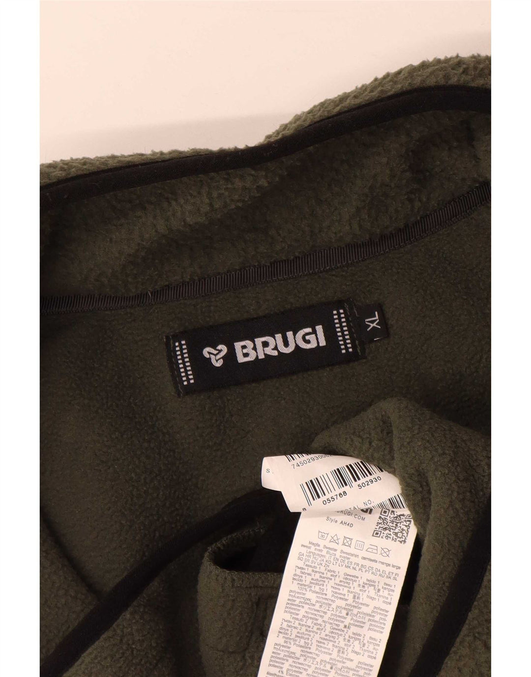 Brugi Herren Fleecejacke UK 42 XL Grün Colourblock Polyester