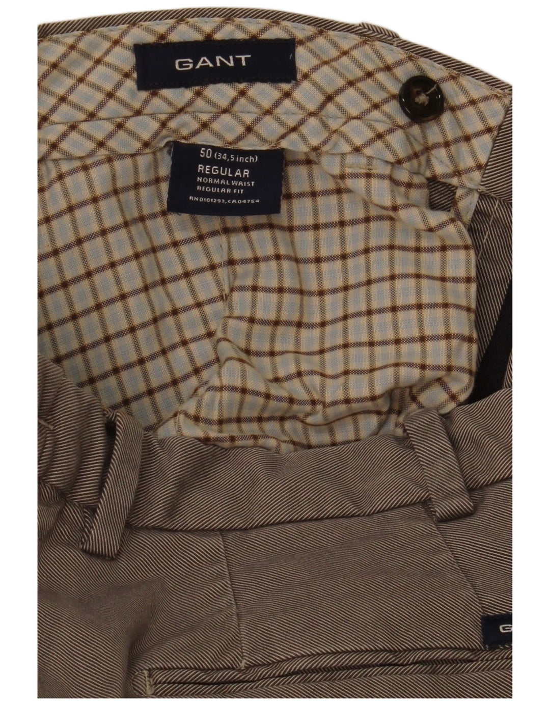 Gant Herren-Anzughose, normal, IT 50, Größe L, W35, L29, Grau