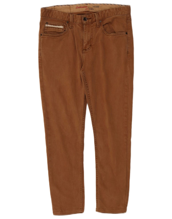 VANS Herren Slim Freizeithose W30 L26 Braune Baumwolle