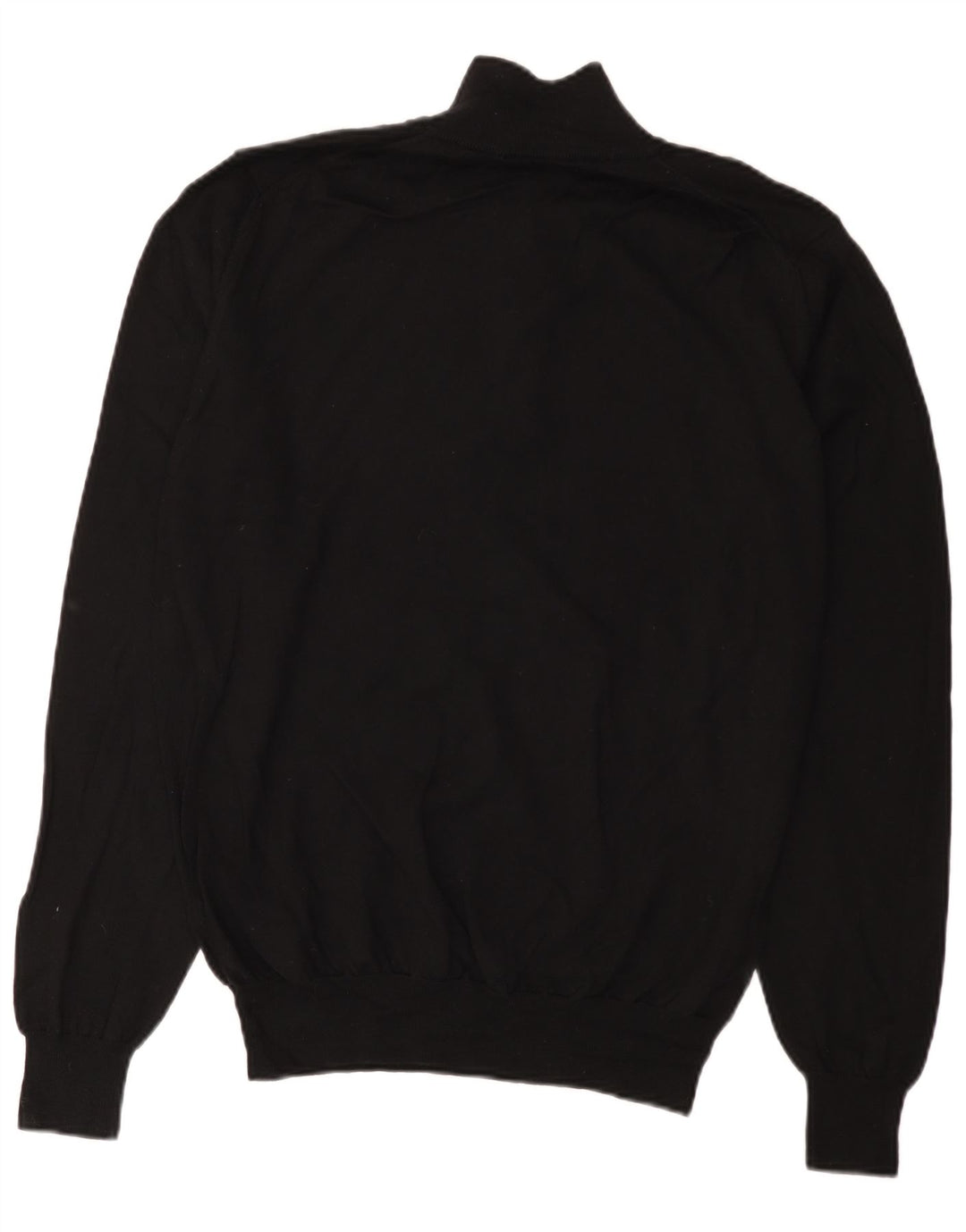 J.Lindeberg Herren-Pullover mit Reißverschluss am Hals, 2XL, schwarze Wolle